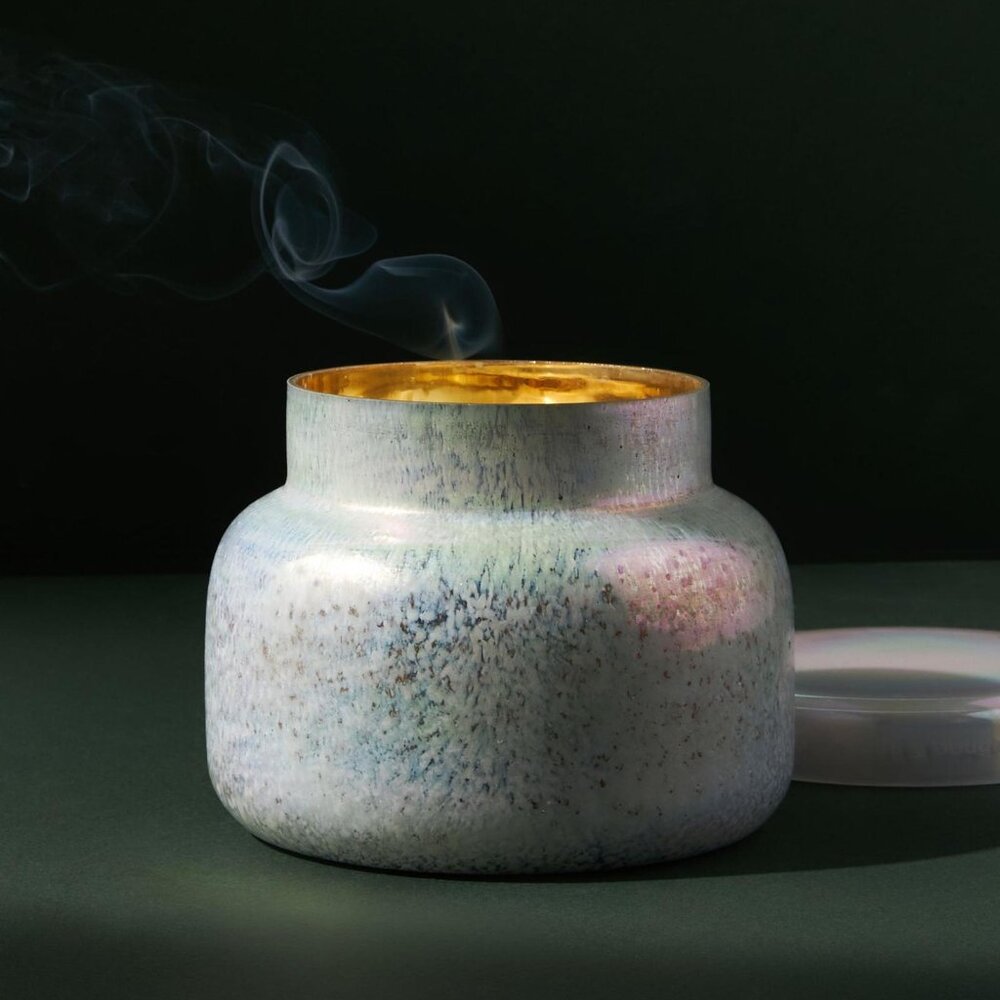Anthropologie Capri Blue Volcano Ltd Ed Iridescent Glass Jar Candle - 19 oz.